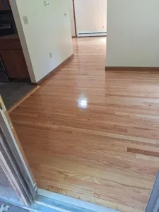 Entryway transition after refinishing floor Amston CT